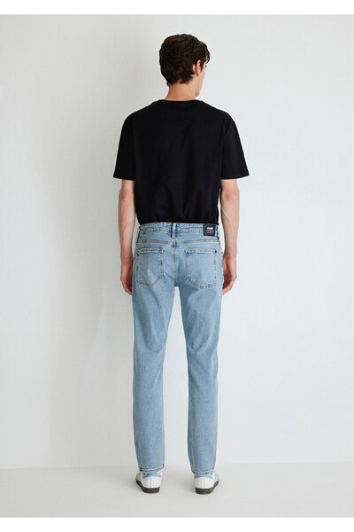 Mavi Pantaloni de jeans Jake Classic Denim, albastru deschis, cu busolă0042286799