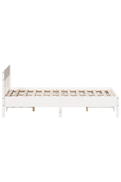 vidaxl Bed Frame without Mattress White 120x200 cm Solid Wood Pine