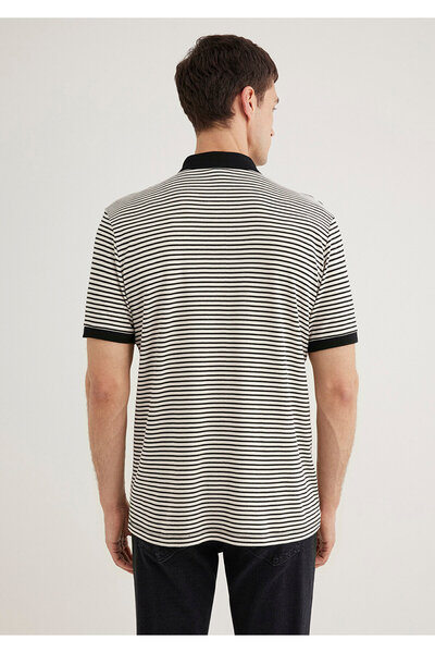 Mavi Μπλε μπλουζάκι πόλο με ρίγες Slim Fit / Slim Fit0611843-70055