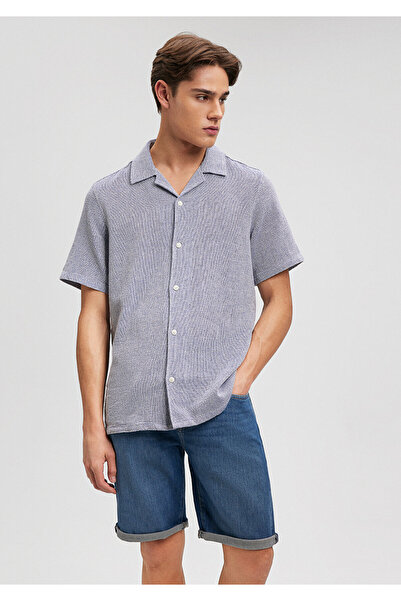 Mavi Μπλε πουκάμισο με υφή - Regular Fit0210828-70907