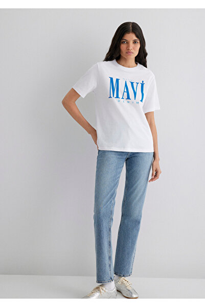 Mavi Weißes T-Shirt mit Logo-Aufdruck Normale Passform / Normale Passform1611990-620