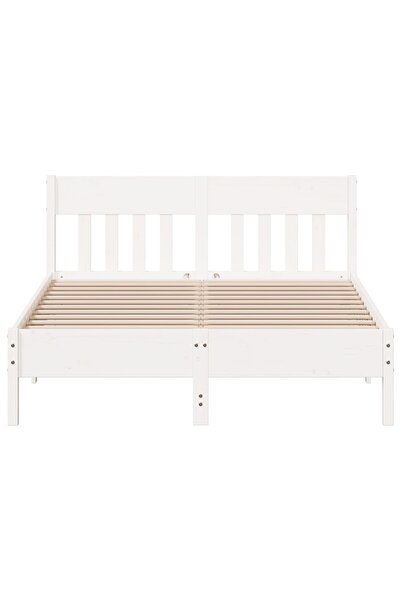 vidaxl Bed Frame without Mattress White 120x200 cm Solid Wood Pine