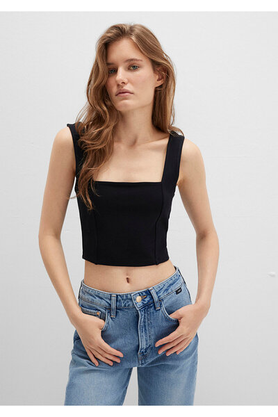 Mavi Black Strap Women's Combed Cotton -1612657-900