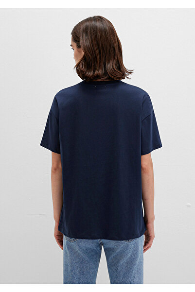 Mavi T-Shirt s potiskem Navy Blue Volný střih / Volný uvolněný střih1611309-70490