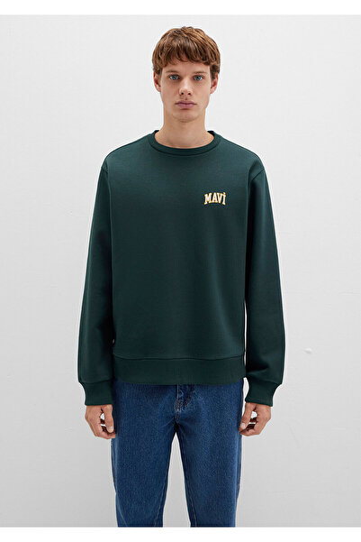 Mavi Grünes Sweatshirt mit Logo-Aufdruck0611716-81570