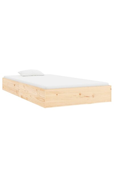 vidaxl Bed Frame without Mattress Solid Wood 90x200 cm