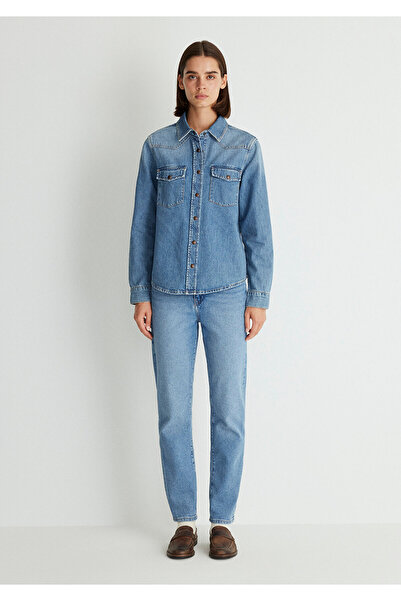 Mavi Cămașă albastră de denim pentru femei - M 1210819 -87754