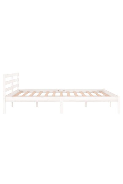 vidaxl Bed Frame without Mattress Solid Wood Pine 160x200cm White