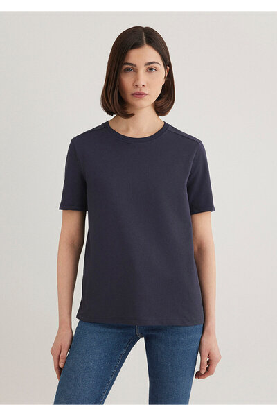 Mavi Crew Neck Navy Blue Basic T-Shirt Regular Fit / Regular Fit 1612699 -85315