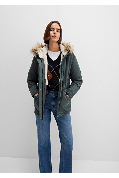 Mavi με κουκούλα Πράσινο παλτό Loose Fit / Χαλαρή Άνετη Κοπή 1110533-71598