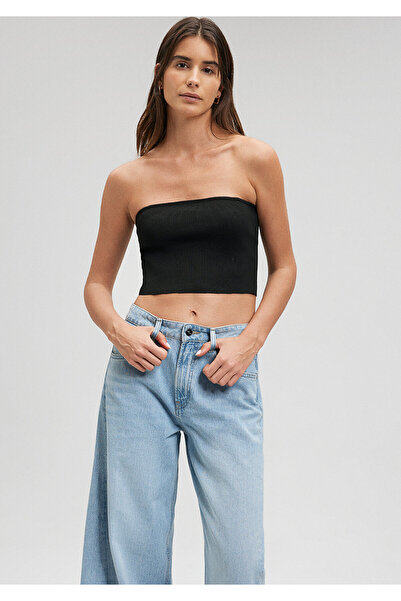 Mavi Strapless Black Knitwear Top Crop / Short Cut1710448-900