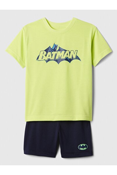 GAP Erkek Çocuk Sarı DC™ Batman 100% Geri Dönüştürülmüş Pijama Takımı