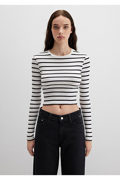 Mavi 2er-Pack langärmlige Crop-Basic-T-Shirts mit eng anliegendem Schnitt 1613021-900