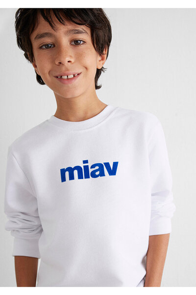 Mavi Λευκό φούτερ Miav Printed 6610031-620