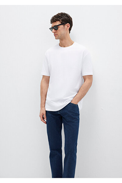 Mavi Weißes Basic-T-Shirt mit lockerer Passform / lockerer, entspannter Passform 0611596 -620