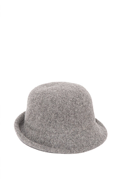 Mavi Gri Yün Bucket Şapka 1911759-82758