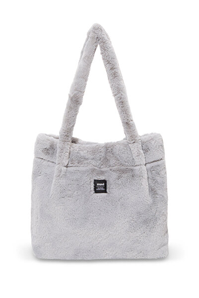 Mavi Gray Plush Shoulder Bag 197617-85550