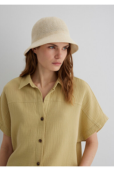Mavi Beige Straw Bucket Hat 1910080 -70185