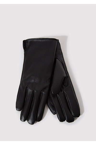 Mavi Schwarze Handschuhe aus Kunstleder 1911446-900