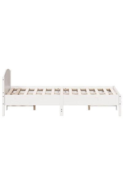 vidaxl Bed Frame without Mattress White 140x200 cm Solid Wood Pine