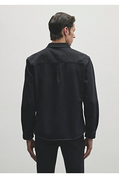 Mavi Roy Lux Schwarz Anthrazit Jeanshemd Slim Fit / Slim Cut 0210496-82410