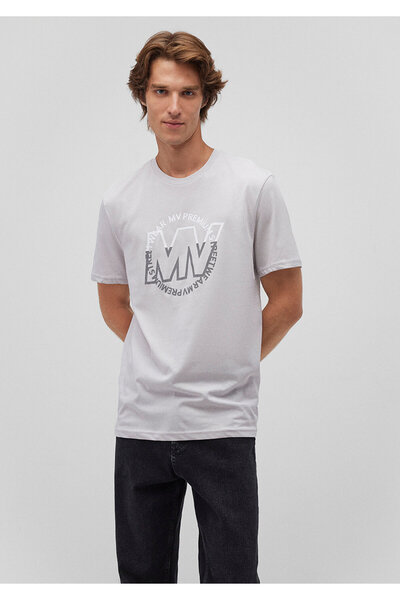 Mavi Logo Printed Gray T-Shirt Regular Fit / Regular Fit 0610309 -80618