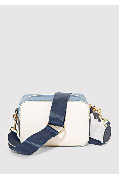 Mavi Weiße Umhängetasche mit marineblauem Riemen1910084-32184