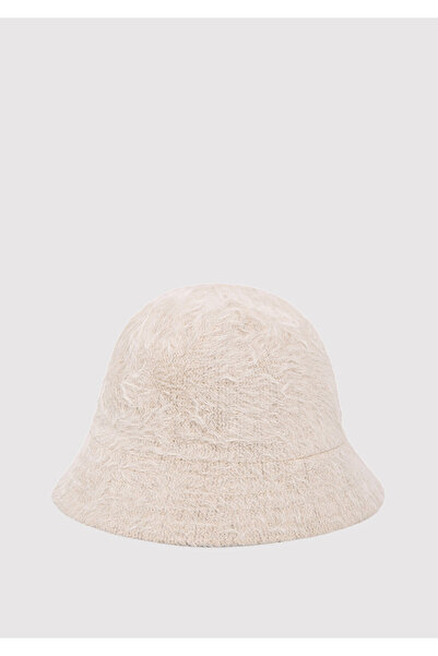 Mavi Peluş Bej Bucket Şapka 198988-34610