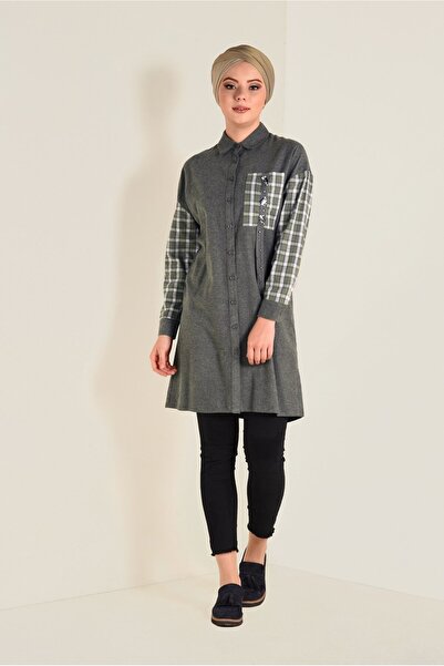 Alvina Туніка з квадратним візерунком і ґудзиками 4633