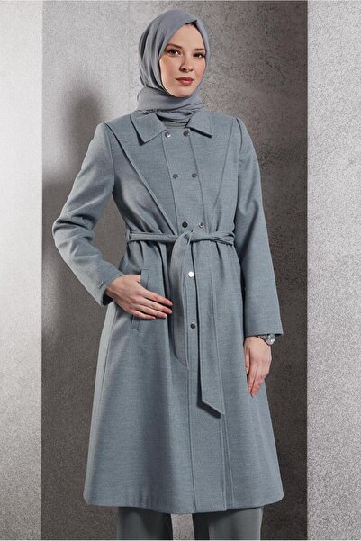 Alvina Поясний пальто з деталями - Модель 90473