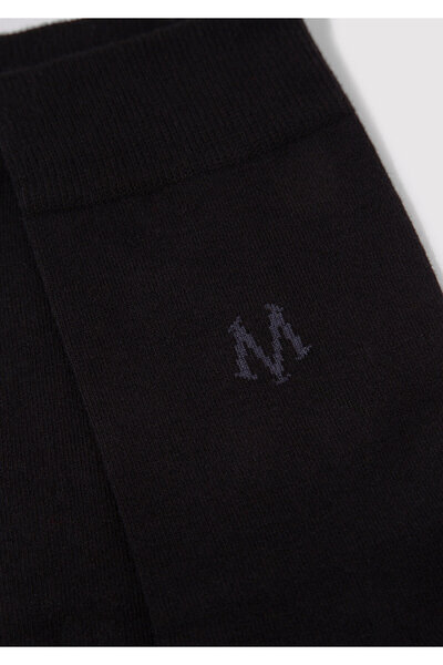 Mavi Logo Printed Black Socks 090250-26341