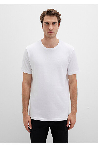 Mavi Bílé základní tričko Slim Fit / úzký střih 065574-620