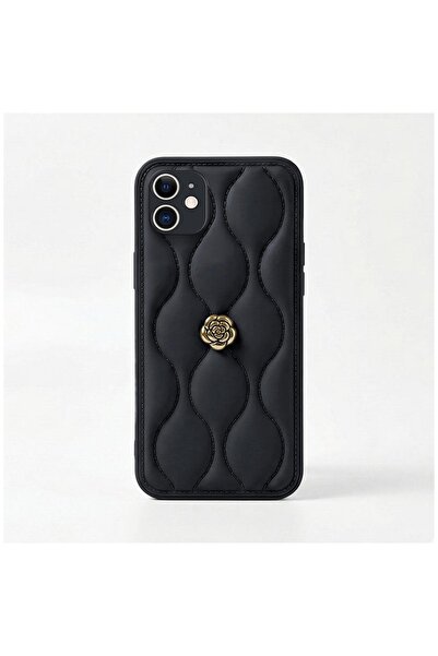 Zebana حافظة جلدية متوافقة مع هاتف ابل ايفون 12 من زيبانا كاميليا باللون الأسود