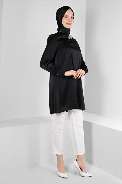 Alvina ACCESSORY DETAILED SATIN TUNIC 43523