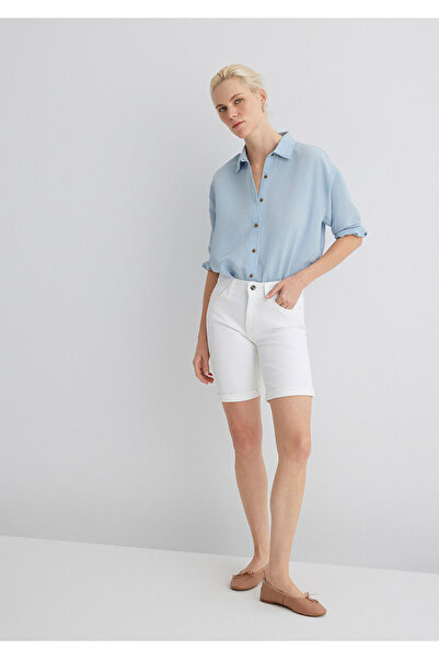 Mavi Alexis Gold Classic White Jean Shorts 1441530484