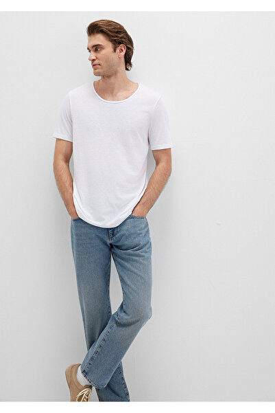 Mavi Weißes T-Shirt mit Kragen und tailliertem Schnitt 064019 -620