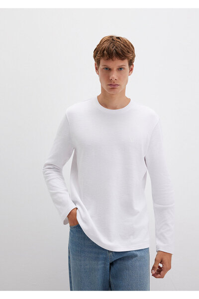 Mavi Μακρυμάνικο λευκό T-shirt Slim Fit / Slim Fit 065755-620