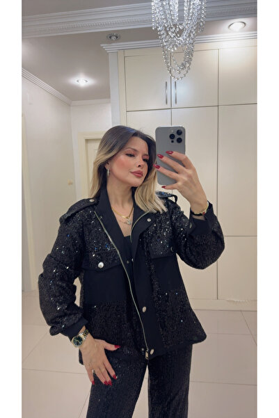 DENİZ Payetli Ceket
