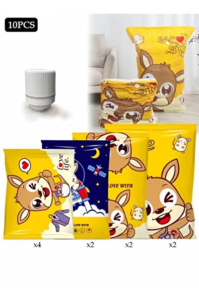 DOMEET عبوة من 10 أكياس تخزين مفرغة من الهواء مع مضخة هواء كهربائية (2 جامبو،...