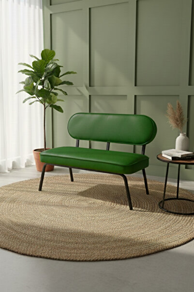 Azra Mobilya Luna İkili Koltuk – Modern Tasarım | Deri Kumaş | Metal Ayaklı |...