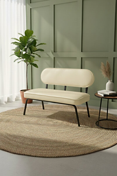 Azra Mobilya Luna İkili Koltuk – Modern Tasarım | Deri Kumaş | Metal Ayaklı |...