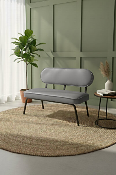 Azra Mobilya Luna İkili Koltuk – Modern Tasarım | Deri Kumaş | Metal Ayaklı |...