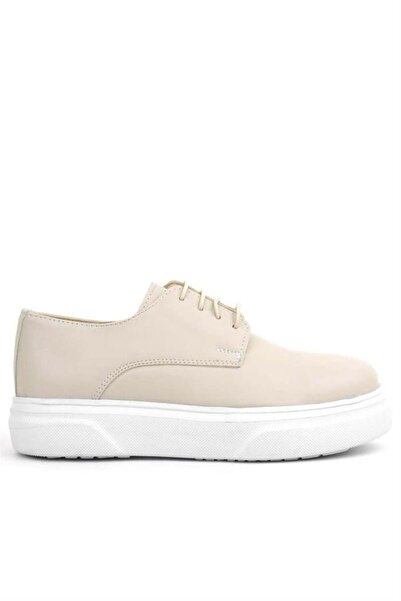 Rakerplus Παιδικά κλασικά παπούτσια Derby Cream με ψηλή σόλα