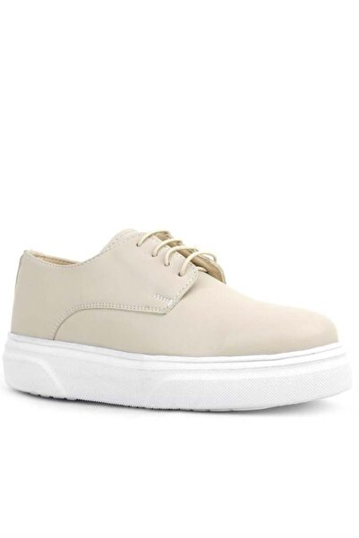 Rakerplus Παιδικά κλασικά παπούτσια Derby Cream με ψηλή σόλα