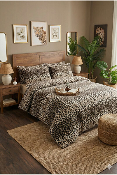 Home طقم غطاء لحاف مزدوج بنقشة الفهد