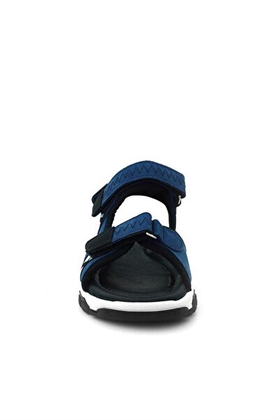 Rakerplus Genuine Leather Blue Black Velcro Boys Sandals