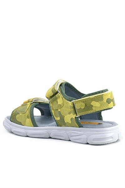 Rakerplus Wisps Genuine Leather Green Camouflage Kids Sandals
