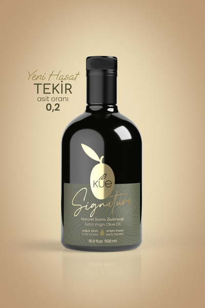 KUE OLIVE OIL KUE Signature Seri Erken Hasat Soğuk Sıkım Natürel Sızma Zeytinyağı 500ml