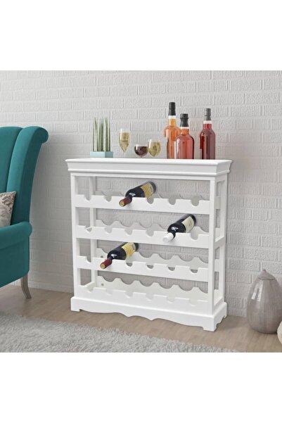 vidaxl خزانة النبيذ أبرو وايت