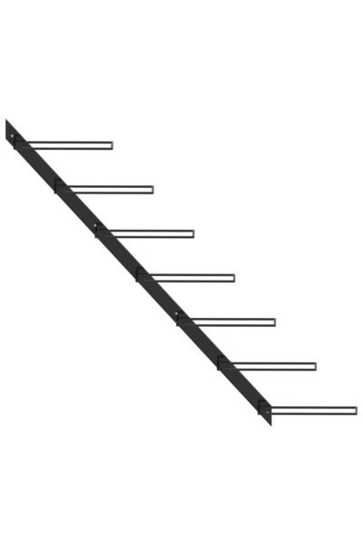 vidaxl Wall-mounted Wine Rack for 7 Bottles Black Metal